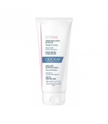 DUCRAY ICTYANE CRÈME ÉMOLLIENTE NUTRITIVE VISAGE ET CORPS 200 ML DUCRAY ICTYANE CRÈME ÉMOLLIENTE NUTRITIVE VISAGE ET CORPS 200 ML