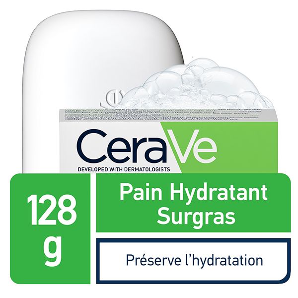 CERAVE PAIN HYDRATANT SURGRAS PEAU NORMALE À SÈCHE | 128G CERAVE PAIN HYDRATANT SURGRAS PEAU NORMALE À SÈCHE | 128G
