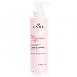 NUXE LAIT DEMAQUILLANT AUX PETALES DE ROSE 200ML VISAGE, YEUX ET LÈVRES, PEAUX SENSIBLES, NORMALES À SÈCHES NUXE LAIT DEMAQUILLANT AUX PETALES DE ROSE 200ML VISAGE, YEUX ET LÈVRES, PEAUX SENSIBLES, NORMALES À SÈCHES