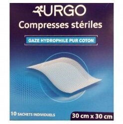 URGO COMPRESSES DE GAZE STÉRILES