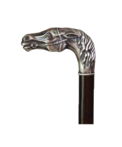 Canne de luxe tête de cheval Argenté
