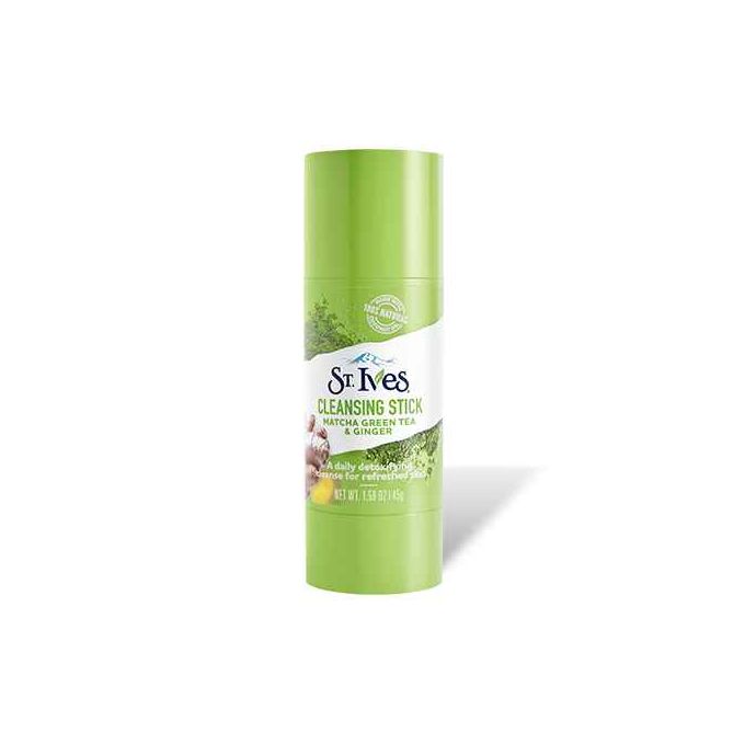 St Ives Stick nettoyant visage au thé vert matcha et au gingembre, 45 g St Ives Stick nettoyant visage au thé vert matcha et au gingembre, 45 g