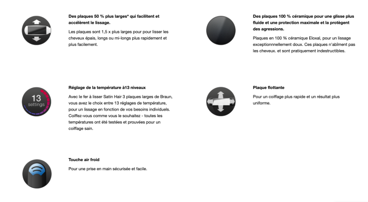 Braun Fer à Lisser en Céramique Satin Hair ST310 Noir