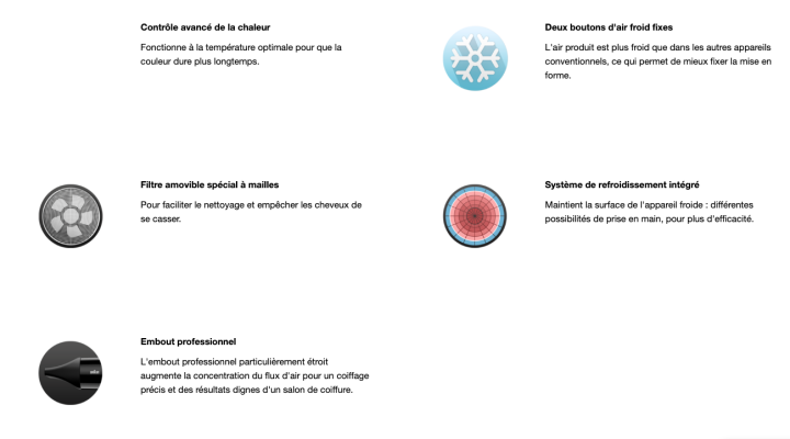 Braun Seche Cheveux professionnel Satin Hair 7 2000W SensoDrye HD780