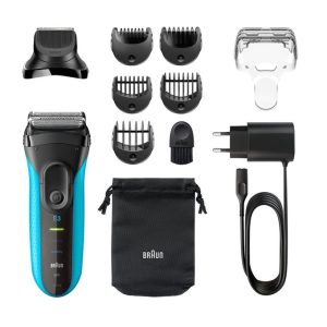 Braun Rasoir Sans Fil Wet&Dry + Tondeuse de précision à 5 Sabots Series 3 3010BT