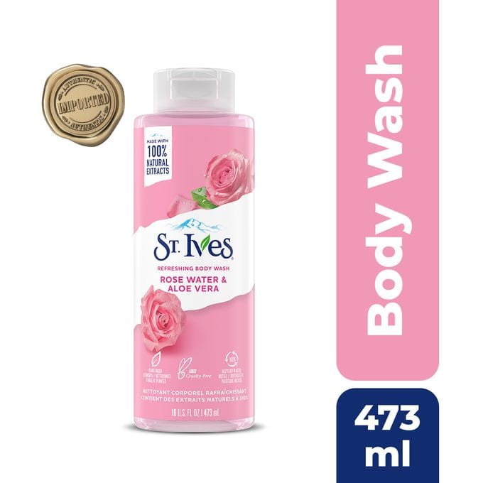 St Ives Gel douche rafraîchissant à l’eau de rose et à l’aloe vera