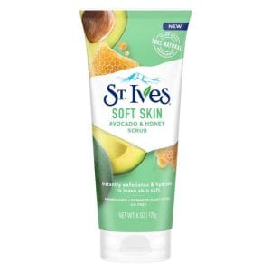 St Ives Gommage visage à l&rsquo;avocat et au miel pour une peau douce, 170 g