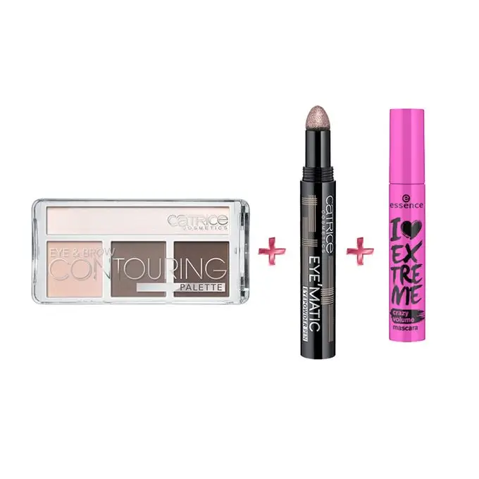 Catrice PALETTE EYE & BROW 010 + STYLO EYE’MATIC 050 + MASCARA I LOVE EXTREME CRAZY VOLUME