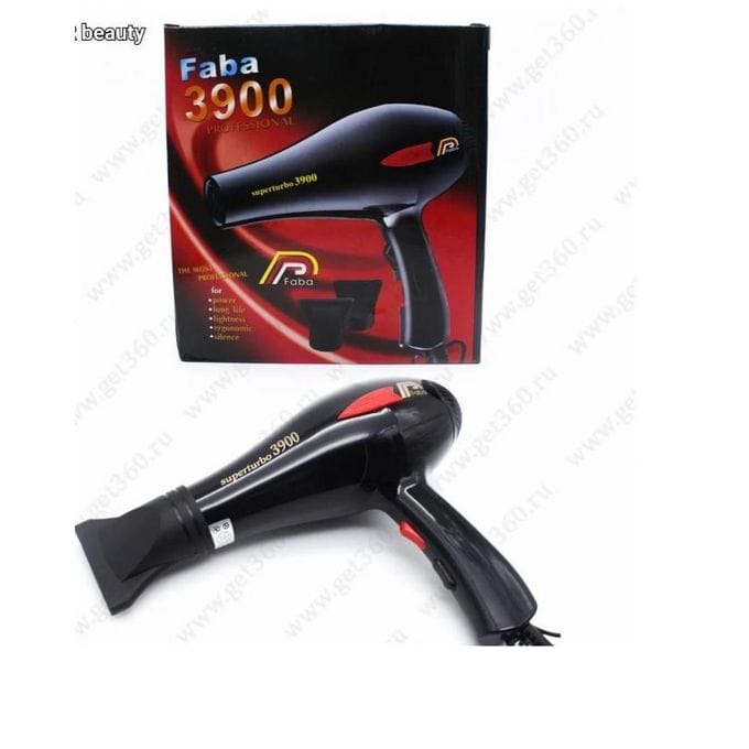 General Faba Sèche-cheveux FABA noir super turbo 3900 professionnelle