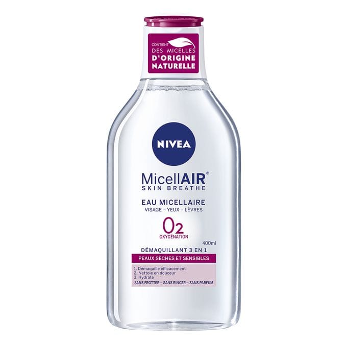 NIVEA Eau Micellaire Démaquillante peaux sèches – 400ml