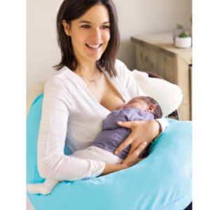 Coussin d’allaitement en microbilles demi-lune