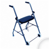 Rollator pliant 2 roues avec siège bleu