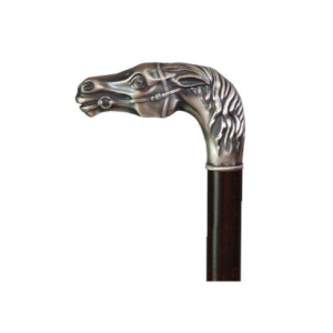 Canne de luxe tête de cheval Argenté