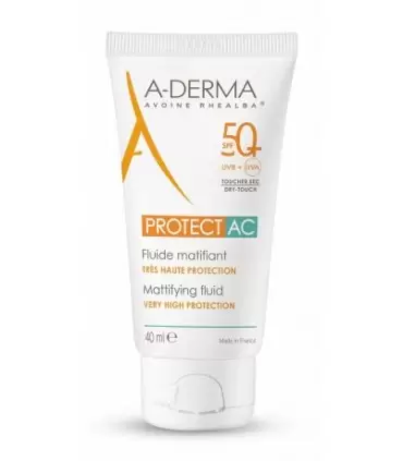 A-DERMA PROTECT AC SPF50+ FLUIDE MATIFIANT TRÈS HAUTE PROTECTION 40ML