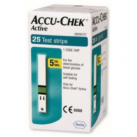ACCU-CHEK ACTIVE BANDELETTES /25