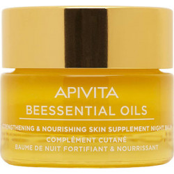 APIVITA BEESSENTIAL OILS STRENGTHENING & NOURISHING SKIN SUPPLEMENT NIGHT BALM 15 ML