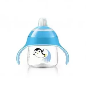 AVENT TASSE PINGOUIN AVEC ANSES BLEU ANTI-DERAPANTE 200 ML 6 MOIS+