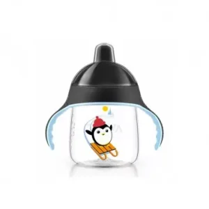 AVENT TASSE PINGOUIN AVEC ANSES NOIRES ANTI-DERAPANTE 260 ML 12 MOIS+