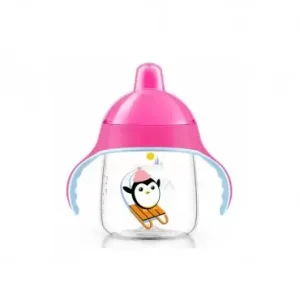 AVENT TASSE PINGOUIN AVEC ANSES ROSE ANTI-DERAPANTE 340 ML 18 MOIS+