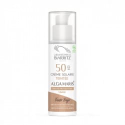 BIARRITZ CREME SOLAIRE VISAGE TEINTEE BEIGE SPF50 50ML