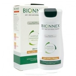 BIONNEX SHAMPOING AUX HERBES ANTI-CHEVEUX GRIS 250ML - POUR CHEVEUX GRAS, HOMME ET FEMME