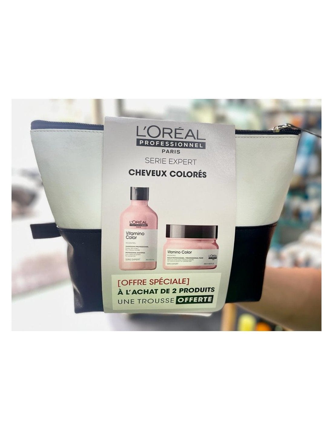 L’OREAL PROFESSIONNEL SERIE EXPERT METAL VITAMINO COLOR SHAMPOOING 300ML + VITAMINO COLOR MASQUE 250ML+ TROUSSE OFFERTE