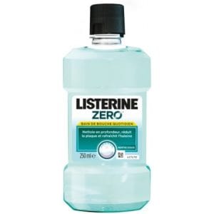 LISTERINE BAIN DE BOUCHE LESS INTENSE, ZERO ALCOHOL, HALEINE FRAICHE, 250ML