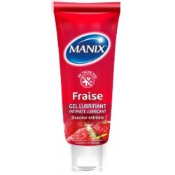 MANIX GEL LUBRIFIANT FRAISE PULPEUSE 80 ML