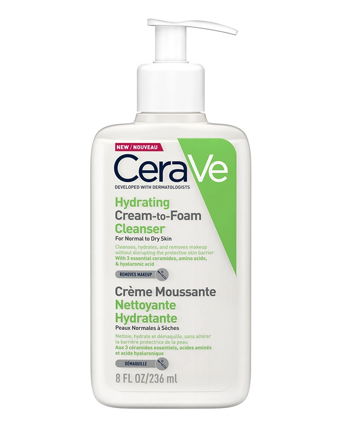 CERAVE CRÈME MOUSSANTE NETTOYANTE HYDRATANTE PEAU NORMALE À SÈCHE | 236ML