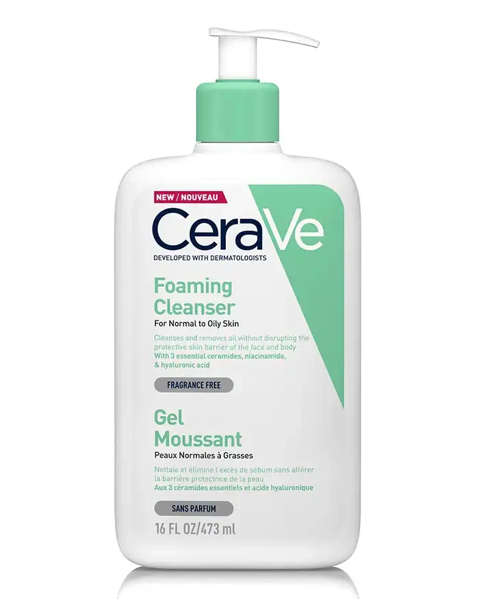 CERAVE GEL MOUSSANT NETTOYANT PEAU NORMALE À GRASSE | 473ML