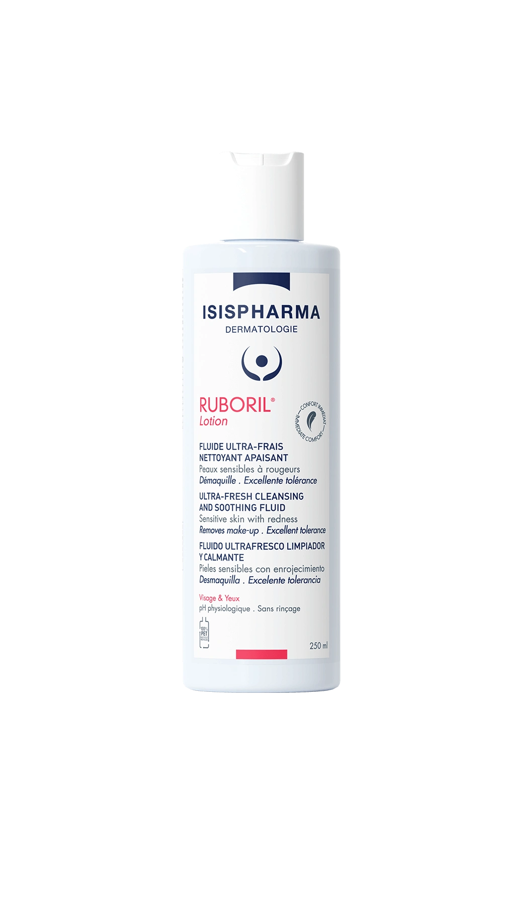 Isis Pharma Ruboril Lotion Lait Démaquillant Apaisant 250 ml