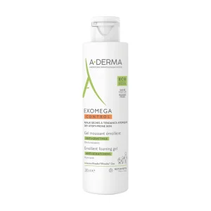 A-Derma Exomega Gel Moussant Émollient Anti-Grattage 200 ml