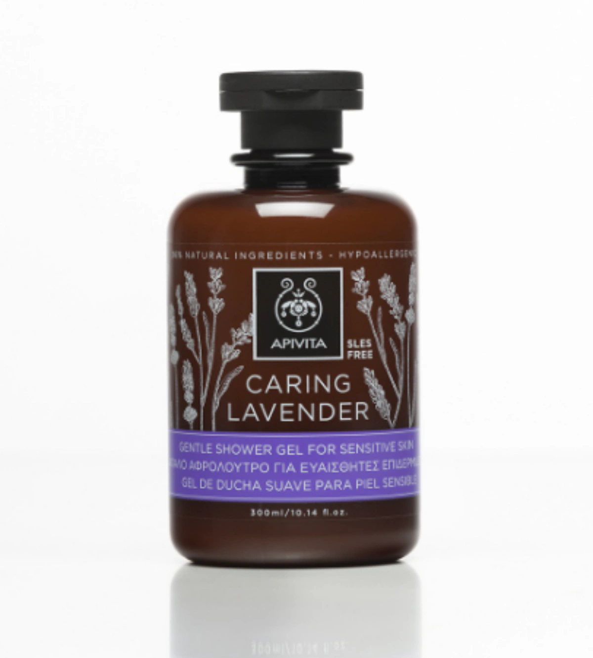 Apivita Gel Douche Lavande Peaux Sensibles 300 ml