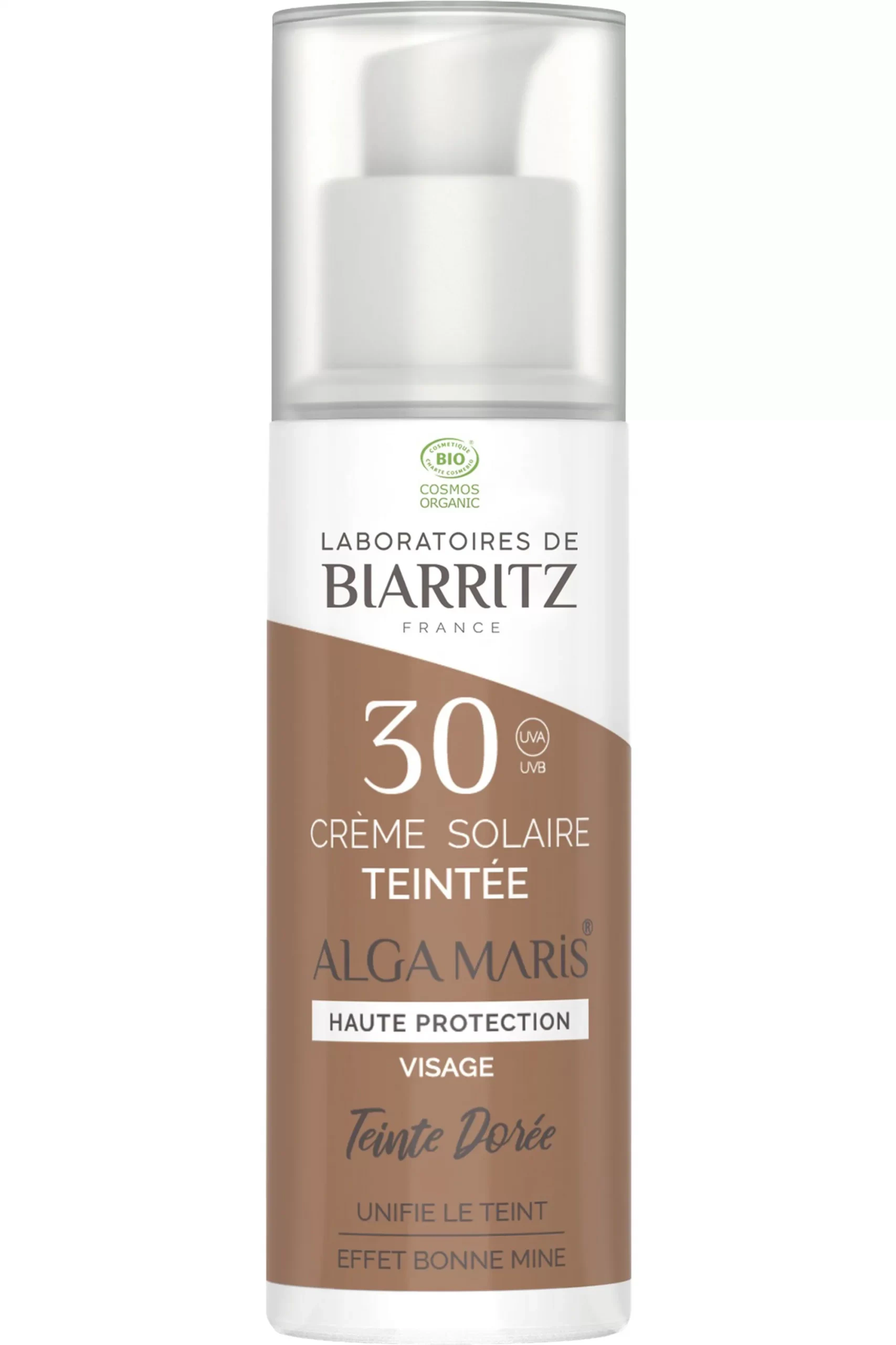 Biarritz Algamaris - Crème Solaire Visage Teintée SPF 30 Ivoire