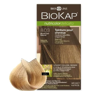 Biokap Nutricolor Delicato Teinture pour Cheveux Blond Clair Naturel 8.03
