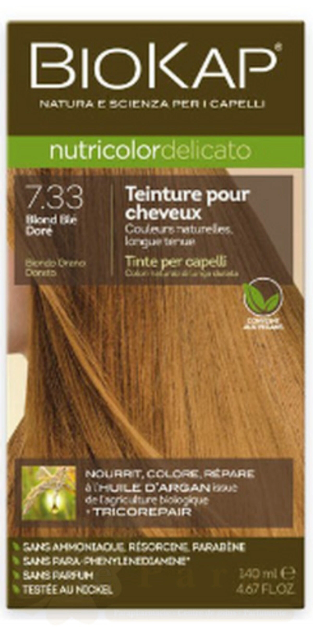 Biokap Nutricolor Delicato 7.33 Blond Blé Doré