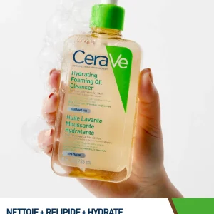 Cerave Huile Lavante Moussante Hydratante Peau Très Sèche à Atopique | 236 ml