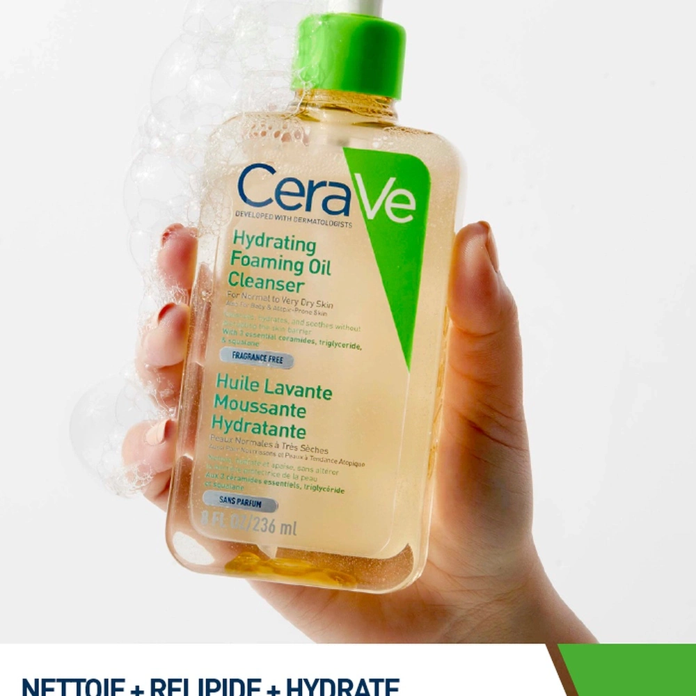 Cerave Huile Lavante Moussante Hydratante Peau Très Sèche à Atopique | 236 ml