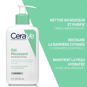Cerave Gel Moussant Peaux Normales à Grasses 236 ml