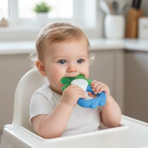 Dodie Anneau Dent Refrigere 2 en 1 BLEU/VERT