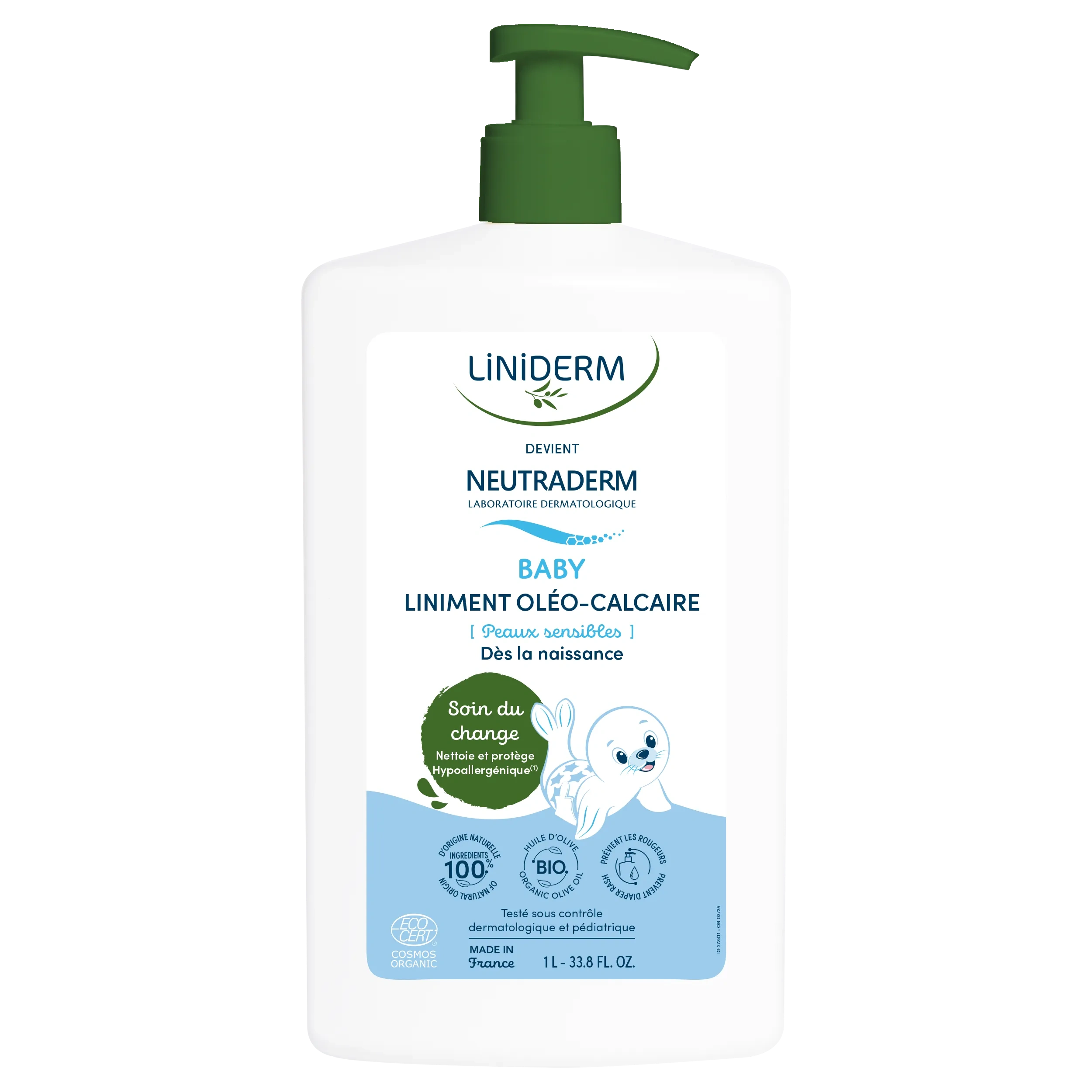 Gilbert Liniment Oléo-Calcaire Stabilisé Pompe 1 l