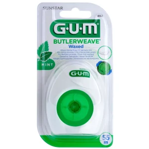 GUM Fil Dentaire Butlerweave Mentholé Ciré