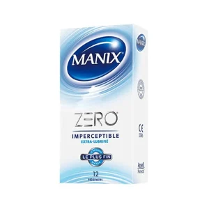 Manix Zero Imperceptible Extra Lubrifié 12 Préservatifs