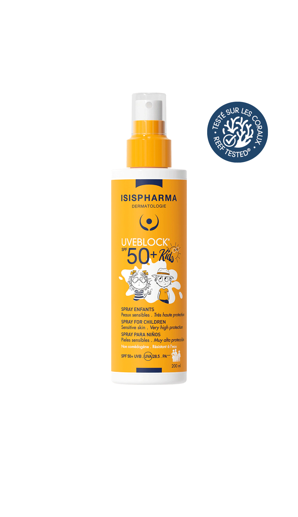 Isispharma Uveblock 50+ Kids Spray Solaire SPF 50+ pour Enfants 150 ml