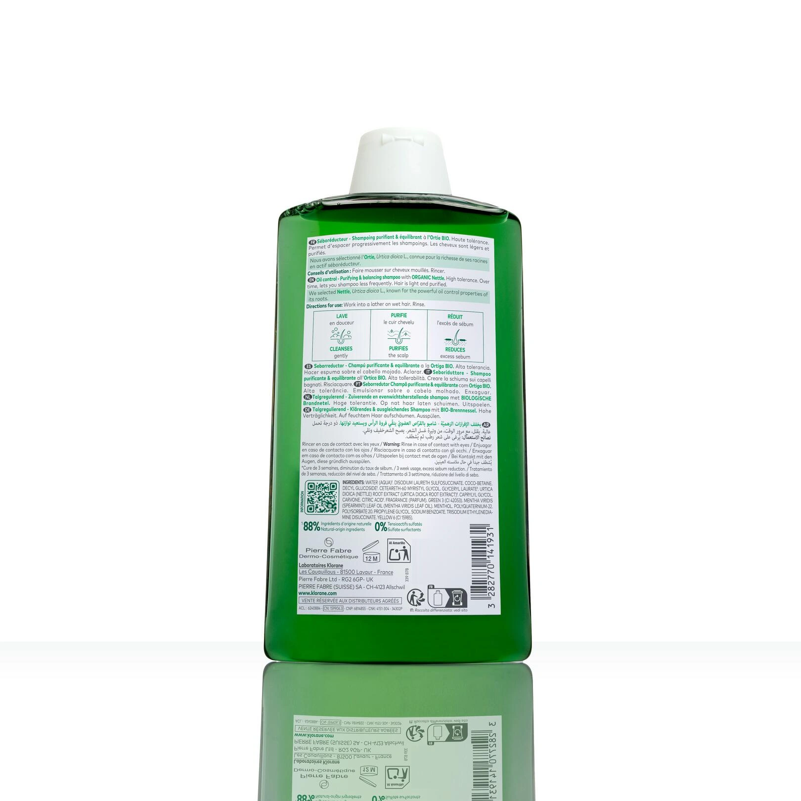 Klorane Ortie Shampooing Sebo-Regulateur 400 ml
