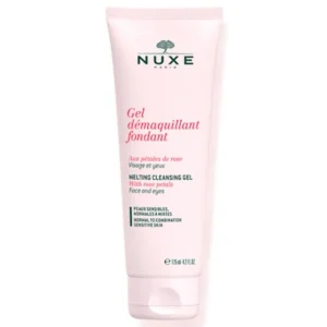 Nuxe Gel Demaquillant Fondant aux Petales de Rose 125 ml Visage et Yeux? Peaux Sensibles, Normales à Mixtes