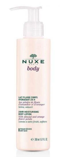 Nuxe Body Lait-Fluide Corps Hydratant 24H 200 ml Peaux Sèches
