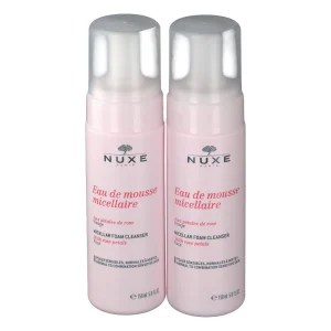 Nuxe Eau de Mousse Micellaire aux Petales de Rose 150 ml Visage, Peaux Sensibles, Normales à Mixtes
