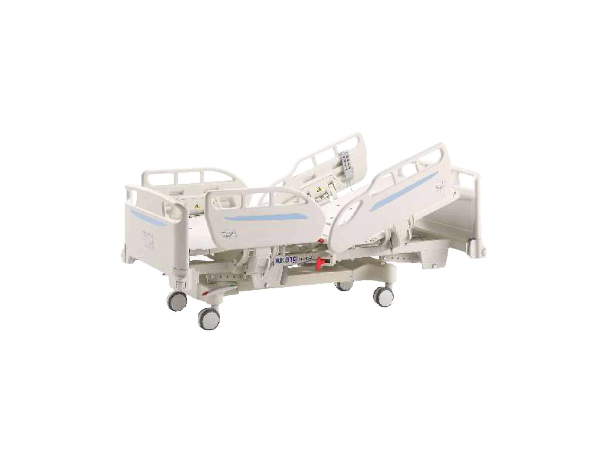 Lit électrique d’hospitalisation 3 fonctions – barrières ABS et batterie