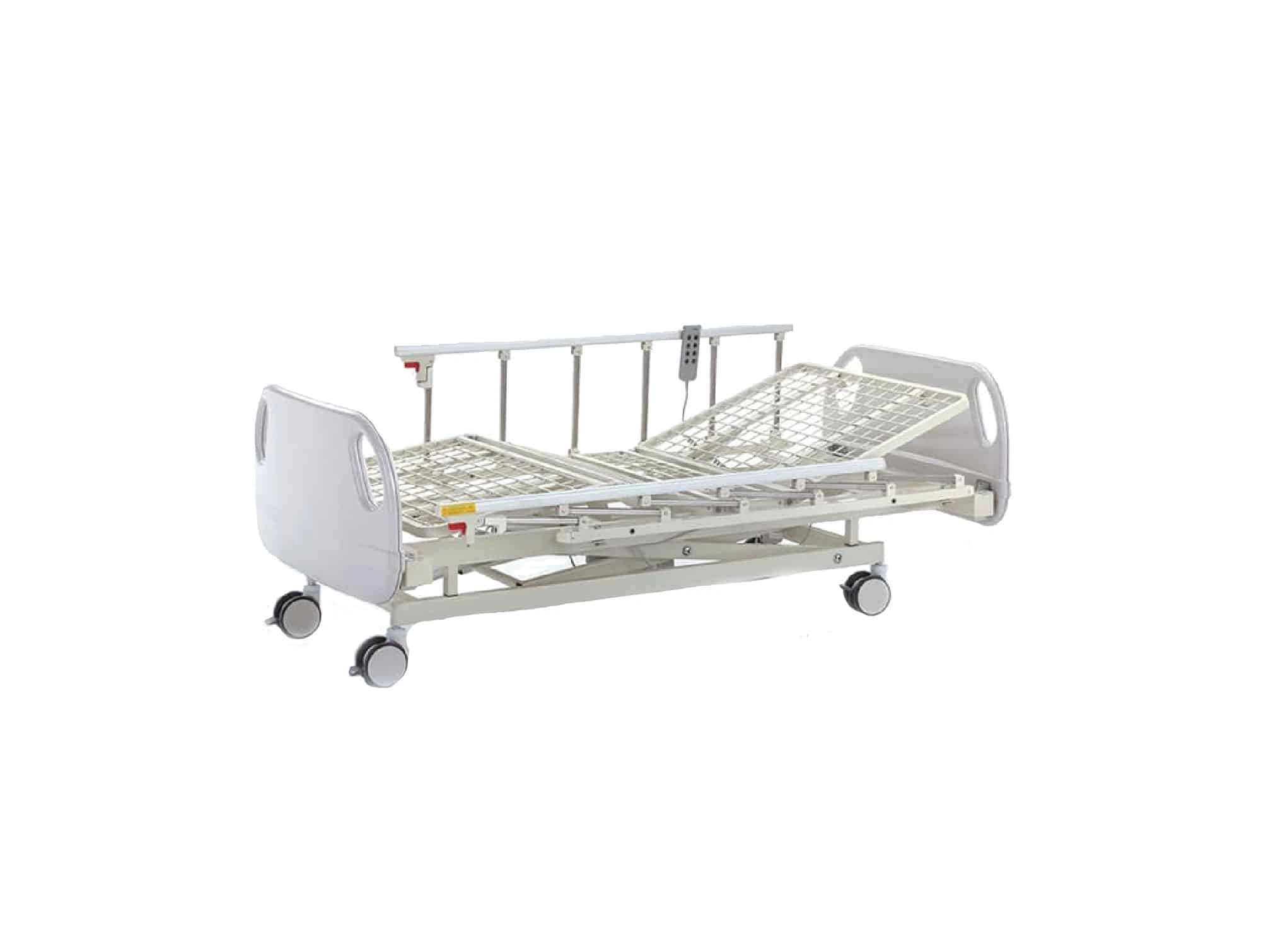 Lit électrique d’hospitalisation 3 fonctions – barrières aluminium